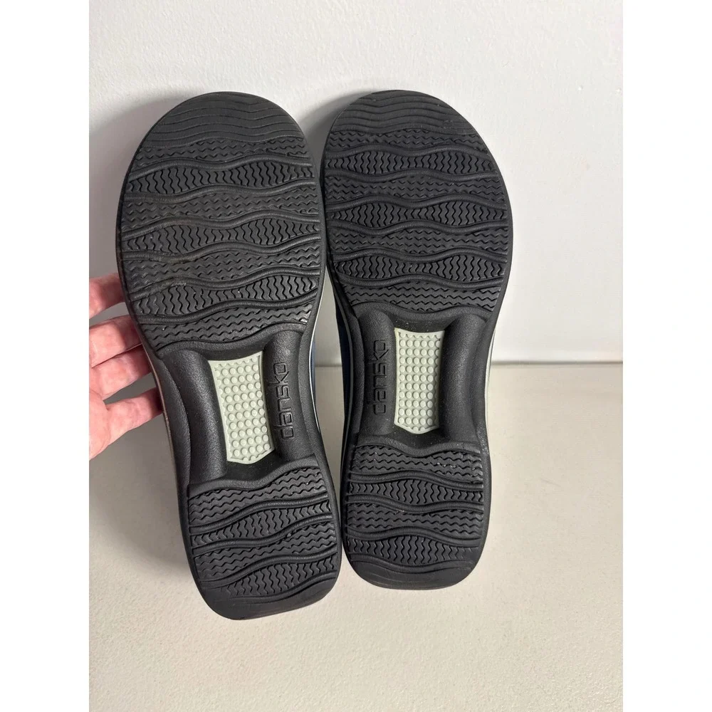 Dansko Women Mary Jane Blue Grey Nubuck Leather Comfort Shoes Strap EU 41. 10.5